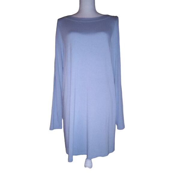 J. Jill Wearever Collection Tunic Dress Women's Size M - Baby blue Longsleeve - Picture 3 of 12
